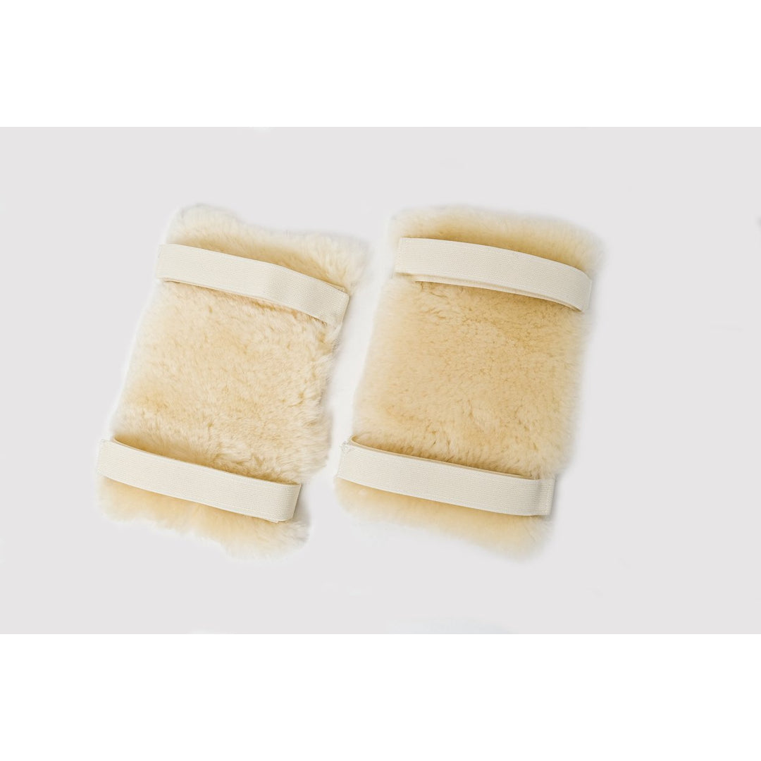 Natural Medical Sheepskin Knee Pads 2-Piece 11.5"x7" Adjustable Comfort Wool Image 1