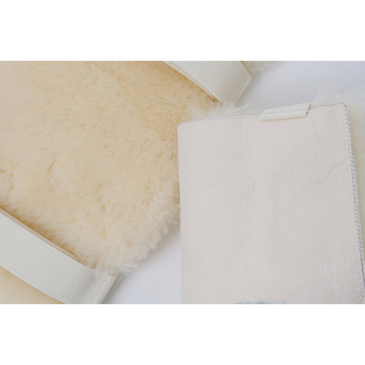 Natural Medical Sheepskin Knee Pads 2-Piece 11.5"x7" Adjustable Comfort Wool Image 2