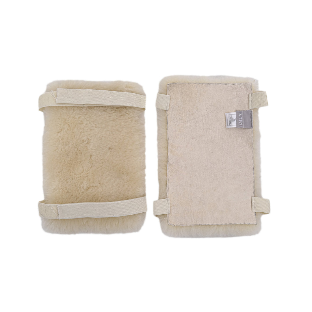 Natural Medical Sheepskin Knee Pads 2-Piece 11.5"x7" Adjustable Comfort Wool Image 5