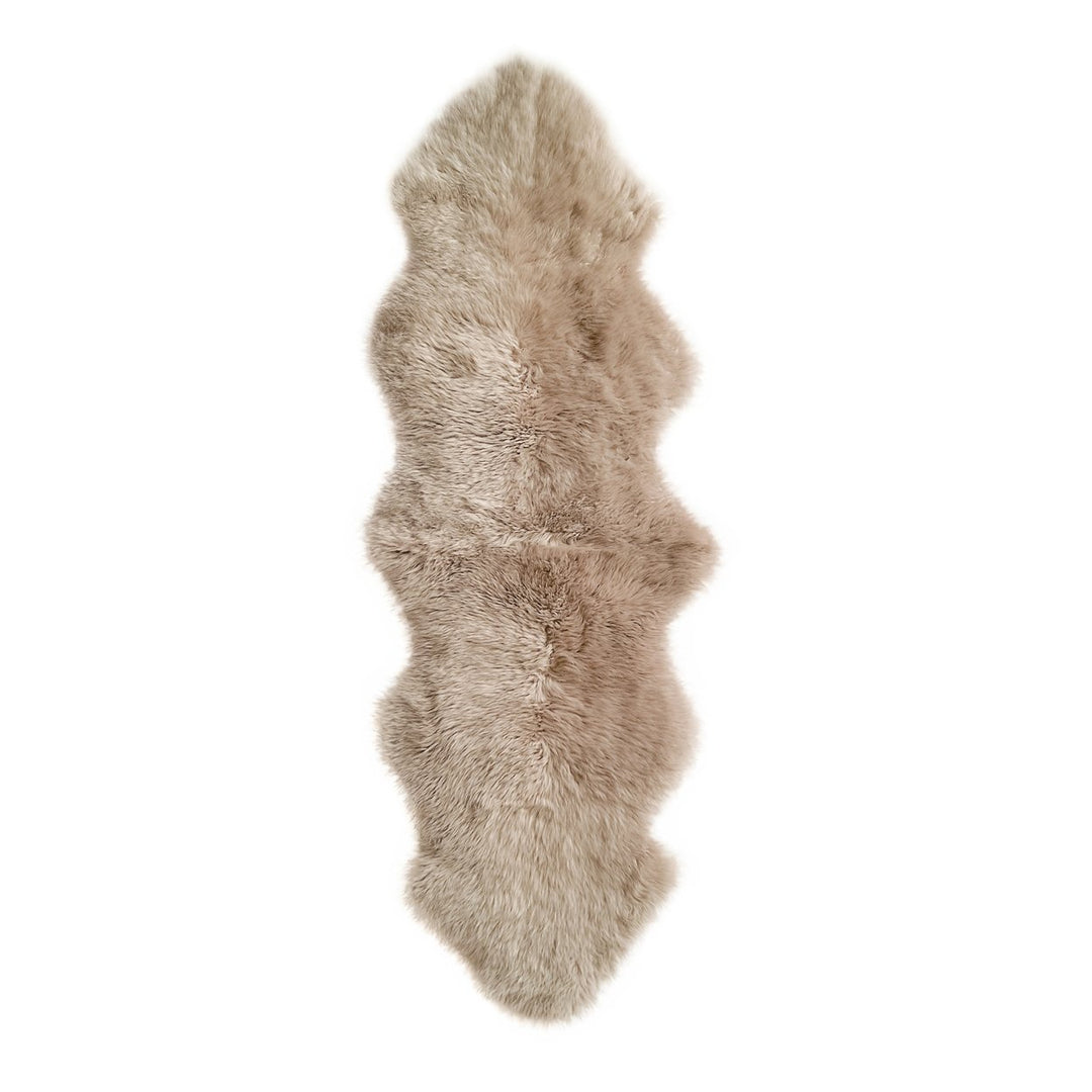 Natural Milan Sheepskin Double Rug Vole 2x6 Soft 100% Genuine faux Area Rug Image 1