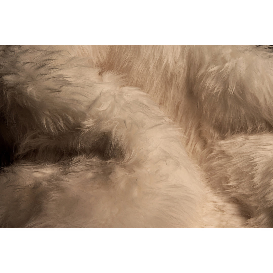 Natural Milan Sheepskin Double Rug Vole 2x6 Soft 100% Genuine faux Area Rug Image 2