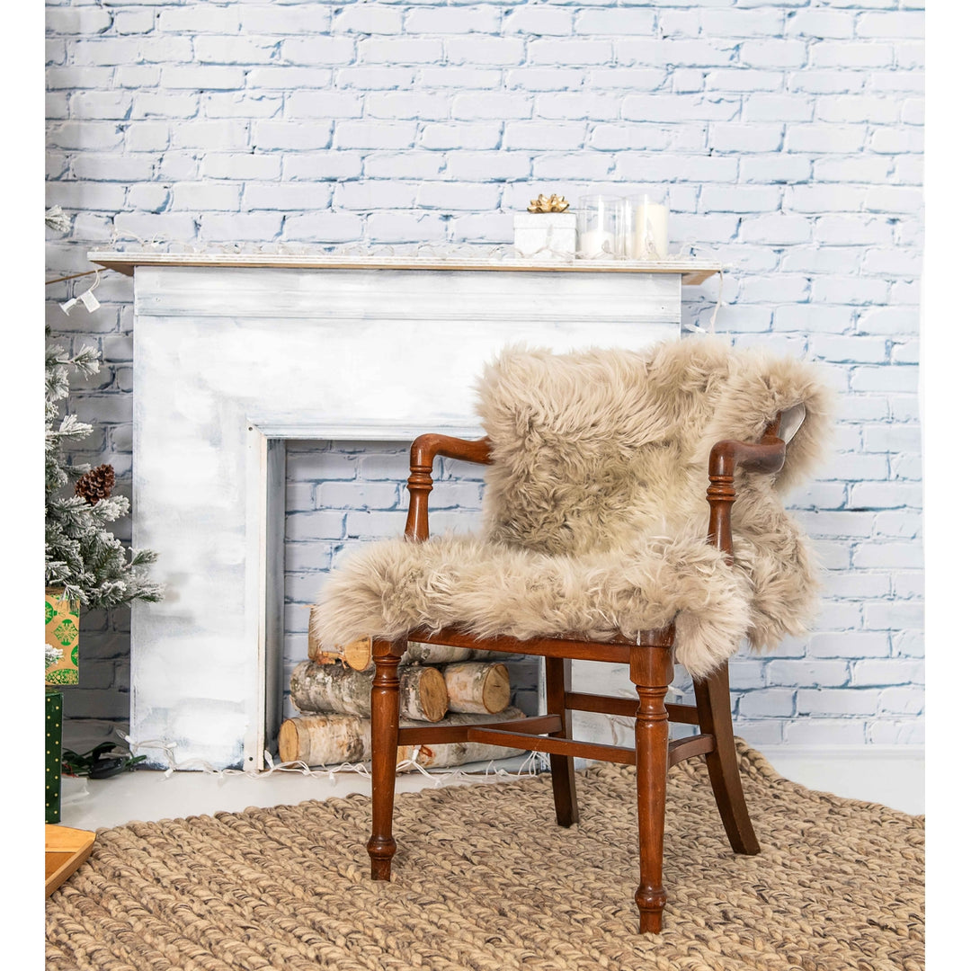 Milan Sheepskin Rug Vole 2x3 Natural Soft Luxury Decor Area Carpet Image 5