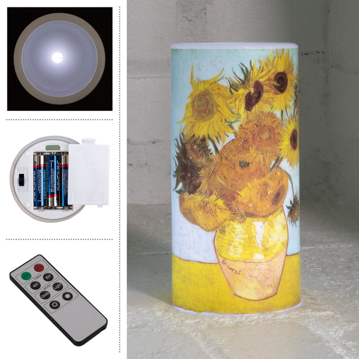 LED Candle with Remote Battery Operated Flameless Candles Sunflower Image 3