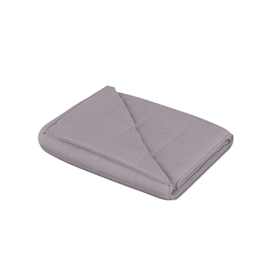 Weighted 20lb Throw Blanket 90-125lbs Ultra Soft Cotton 41x60 Sleep Aid, Gray Image 1