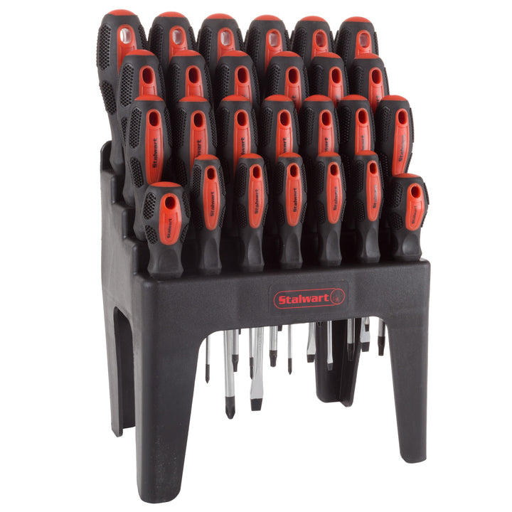 26 Pc Precision Magnetic Tip Screwdriver Set Storage Rack Wall Mount Image 1