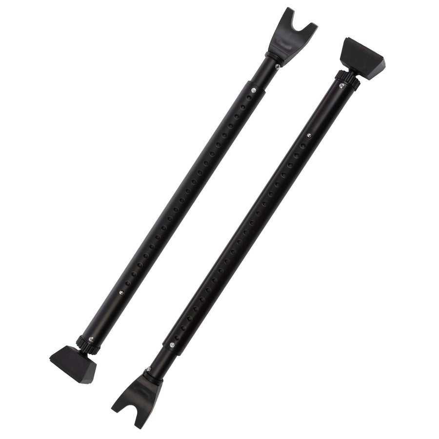 Stalwart 2-in-1 Adjustable Door Security Bars Black 2-Pack 29 to 44 Inches Image 1