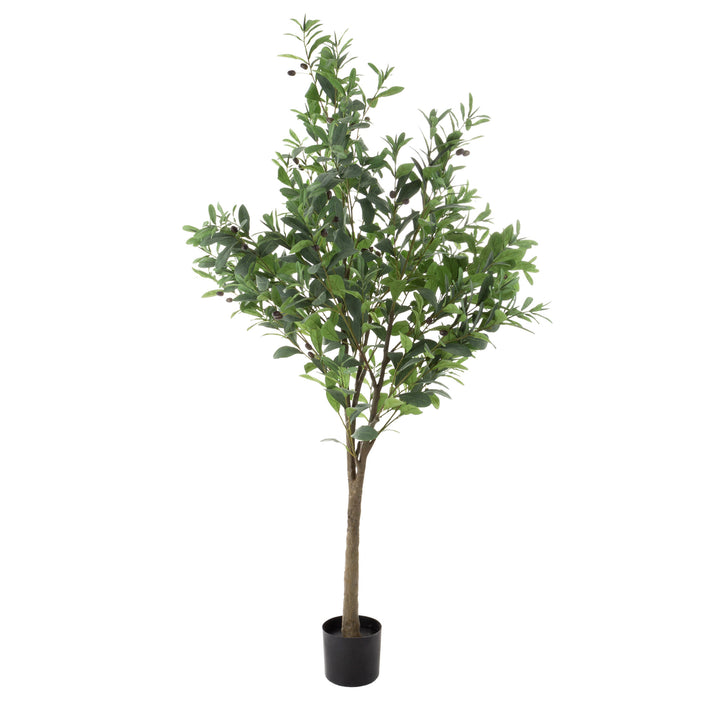 6 Ft Faux Olive Tree Indoor Artificial Plant Adjustable Branches Image 1