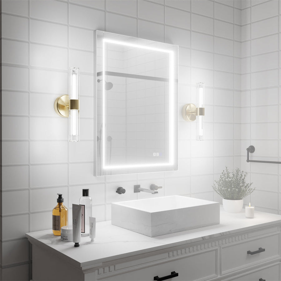 Ascend-M1d 24" x 32" Led Bathroom Mirror with Aluminum Frame Image 1
