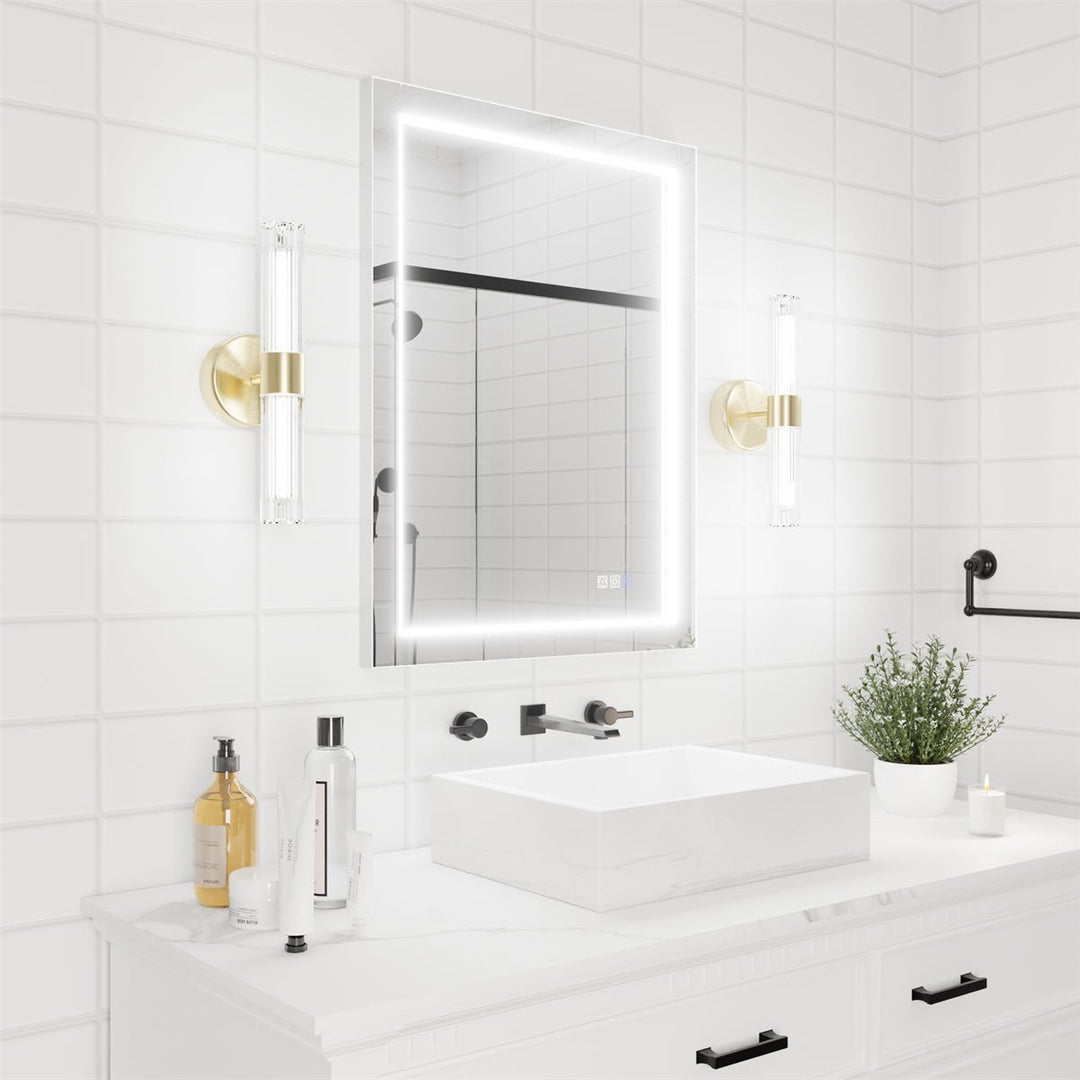 Ascend-M1d 24" x 32" Led Bathroom Mirror with Aluminum Frame Image 8