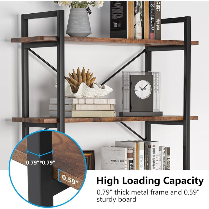 Tribesigns 5 Tier Black Bookshelf, Modern Etagere Bookcase with Metal Frame, Tall Book Shelf Unit Image 6