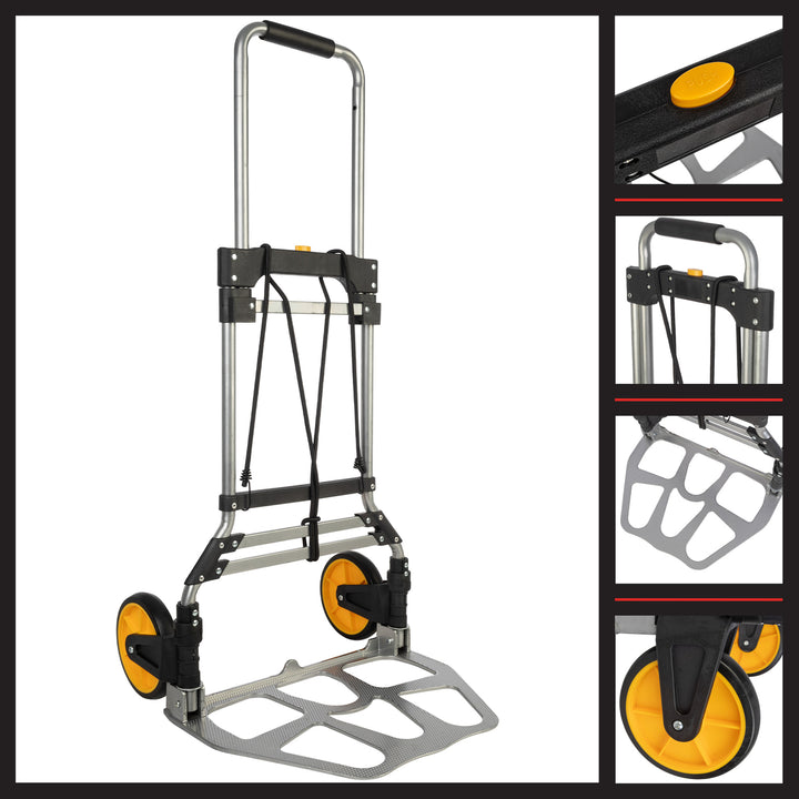 Dolly Cart Collapsible Handle Folding Hand Truck 330lb Capacity Foldable Cart Image 3