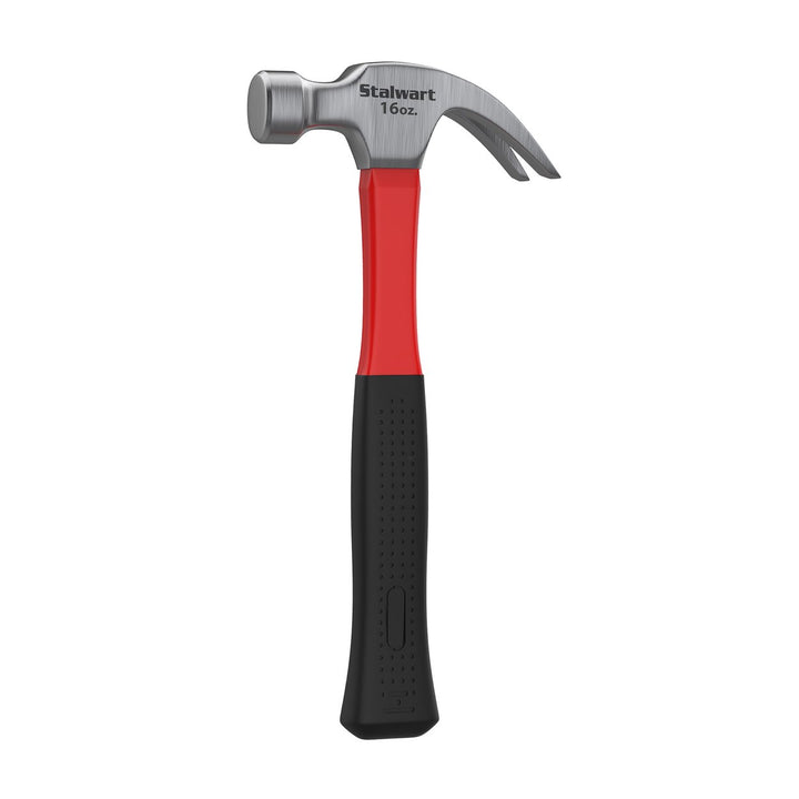 Fiberglass Claw Hammer with Comfort Grip Handle and Curved Rip Claw, 16 Oz Image 1