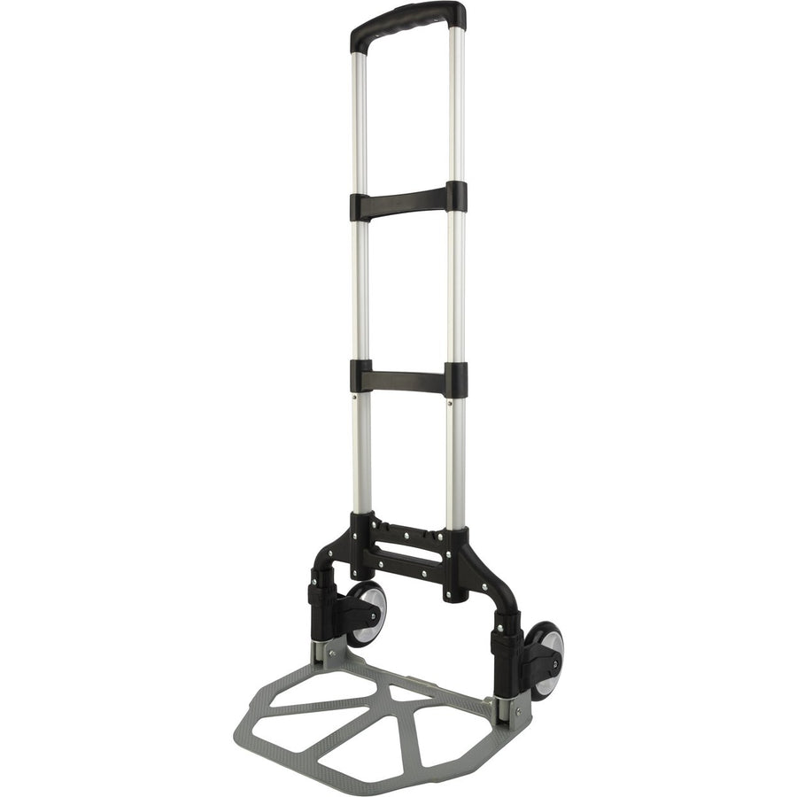 Stalwart Folding Hand Truck Dolly Cart 154lb Aluminum Lightweight Compact Silver Image 1