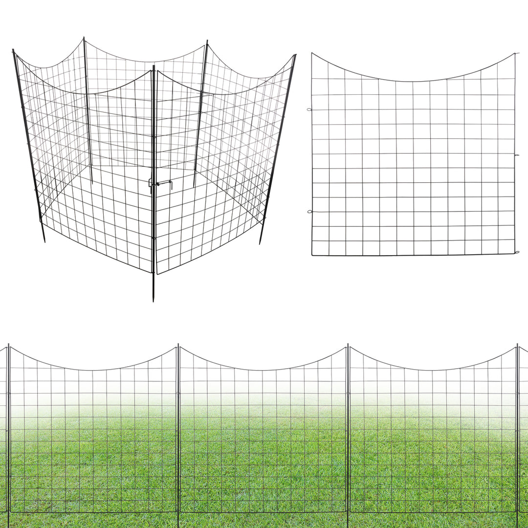 Garden Fence 39 in Tall Dog Fence or Animal Barrier 4 Panel 1 Gate Image 1