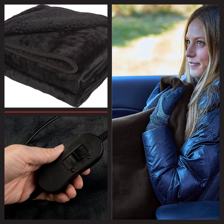Heated Blanket Portable 12V Electric Travel Blanket for Car, Truck, or RV Image 7