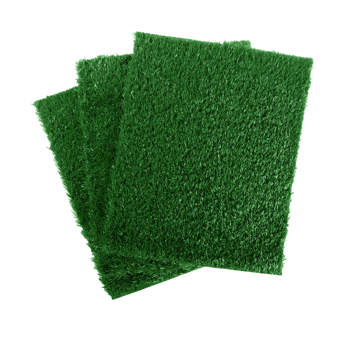 PETMAKER Large Green Puppy Potty Trainer Indoor Fake Grass 3 Replacement Pads Image 1