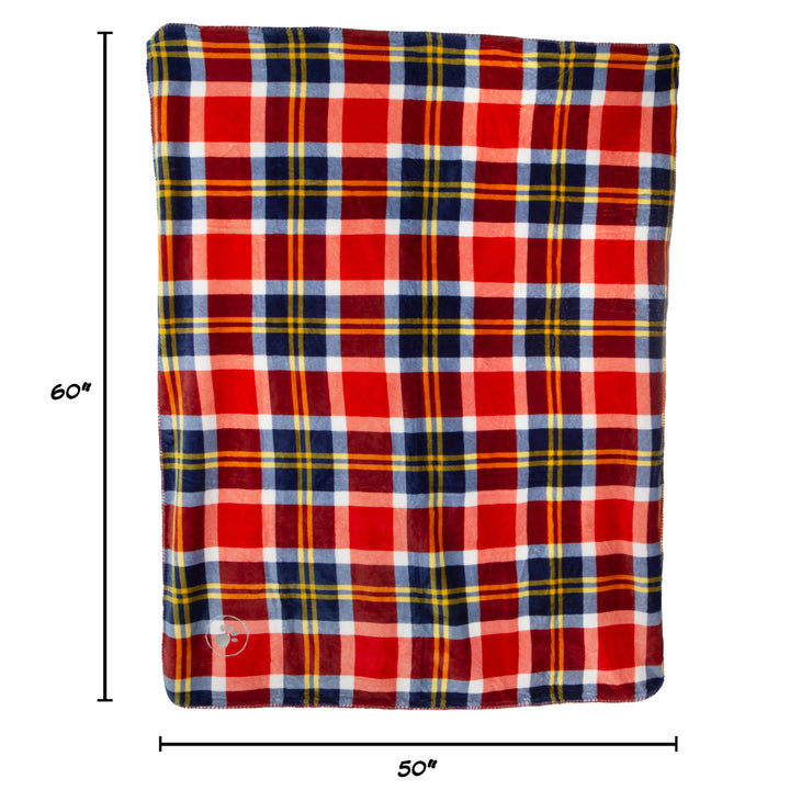Waterproof Pet Blanket Plaid Throw Protects Couch, Car, Bed 50 x 60 Red Image 2