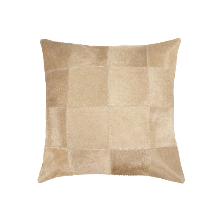 Natural Torino Cowhide Pillow 18x18 Indian Cowhide 1-Piece Image 3