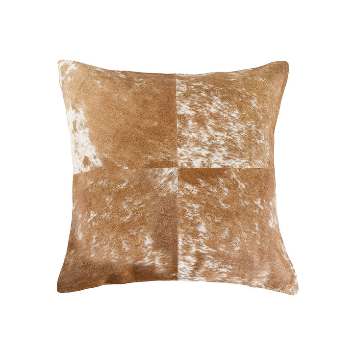 Torino Cowhide Pillow 18x18 100% Indian Leather Soft Decorative Throw Pillow Image 3