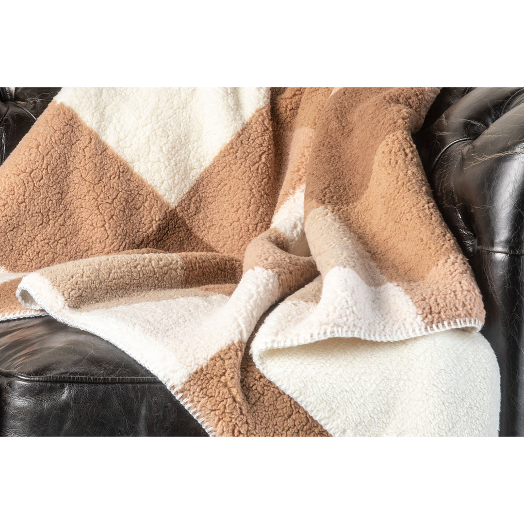 Luxe Faux faux Throw 50x60 Soft Sheepskin 1-Piece Classic Style Image 4