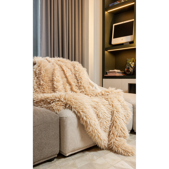 Luxe Faux faux Throw 50x60 Soft Sheepskin 1-Piece Classic Style Image 9