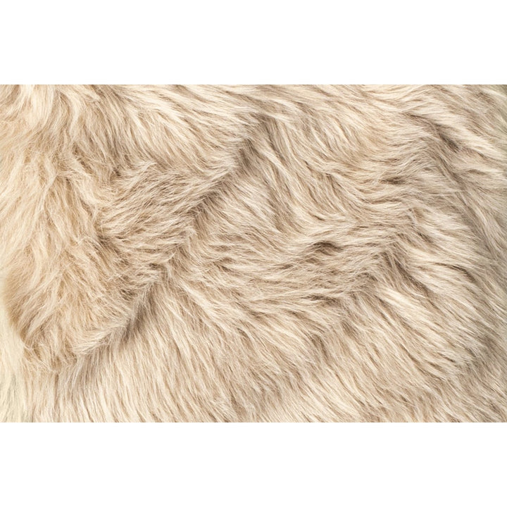 Luxe Faux Sheepskin Chair Pad Taupe 17x17 Micro Suede Backing Image 2