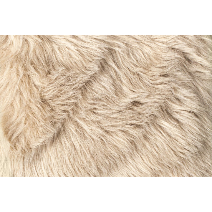 Luxe Faux Sheepskin Chair Pad Taupe 17x17 Micro Suede Backing Image 6