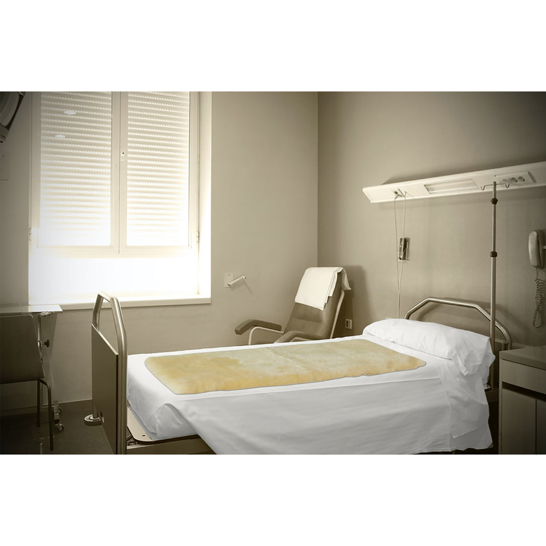 Medical Sheepskin Bed Pad 30"x60" Natural Australian Wool Anti-Slip Full Pad Image 3