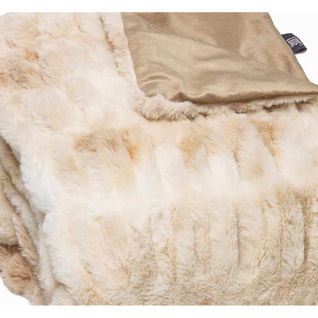 Luxe Faux faux Throw Blanket 50x60 Soft Plush Animal Free Fibers Image 8