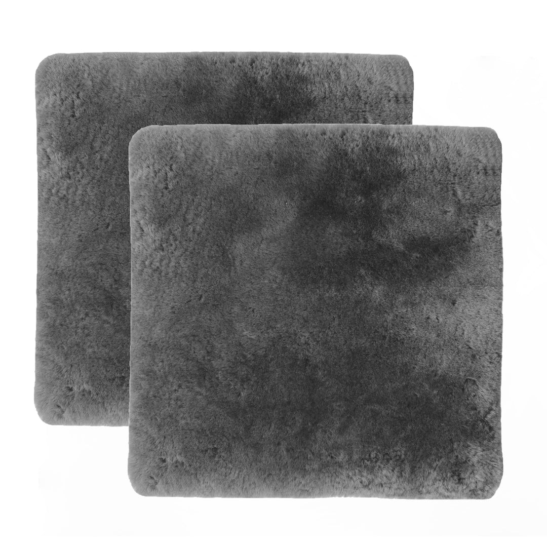 Natural Medical Sheepskin Chair Pad Grey 17"x17" Australian Wool Anti-Slip Image 1