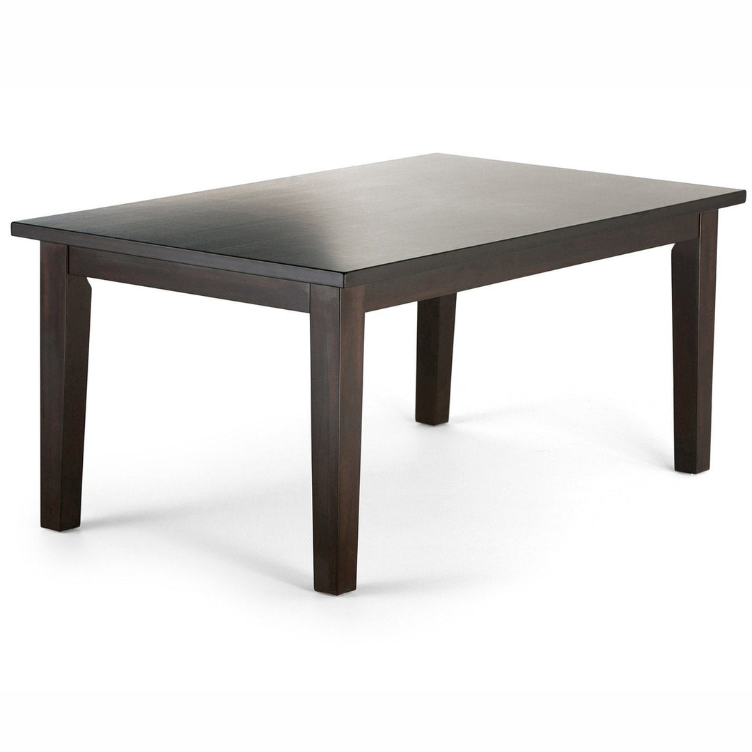 Eastwood Dining Table Rubberwood 66x40 Contemporary Extra Thick Design Seats 6 Image 1