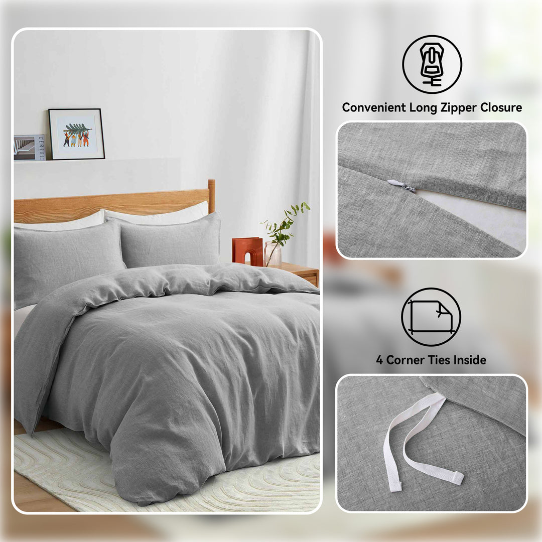 Pure Comfort and Luxury Bedding Bundle: All Season Organic Goose Down Bundle with Pillow-in-Pillow Design Goose Down Image 8