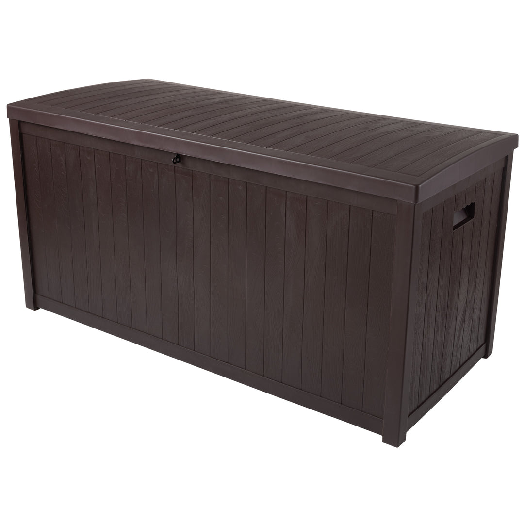 Outdoor Indoor 113 Gallon Storage Container Resin Deck Box 22 x 50 Inch Image 1