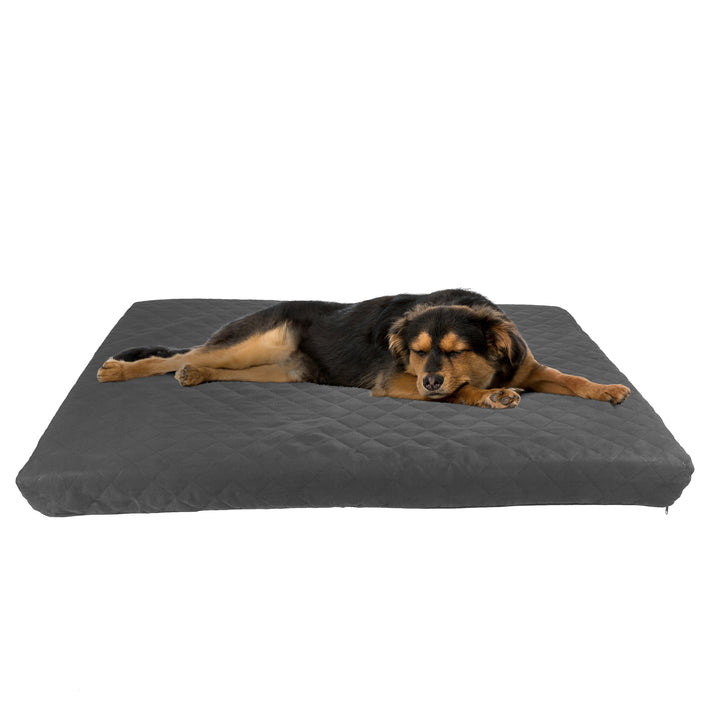 Petmaker Waterproof Memory Foam Dog Bed Gray 36x27 Washable Non-Slip 40-75lbs Image 2