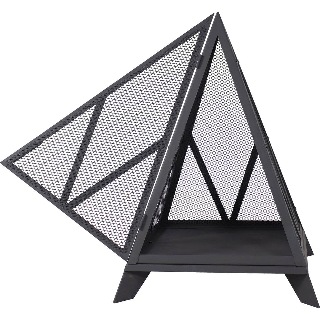 Sunnydaze Majestic Pyramid Heavy-Duty Steel Outdoor Fire Pit Image 6