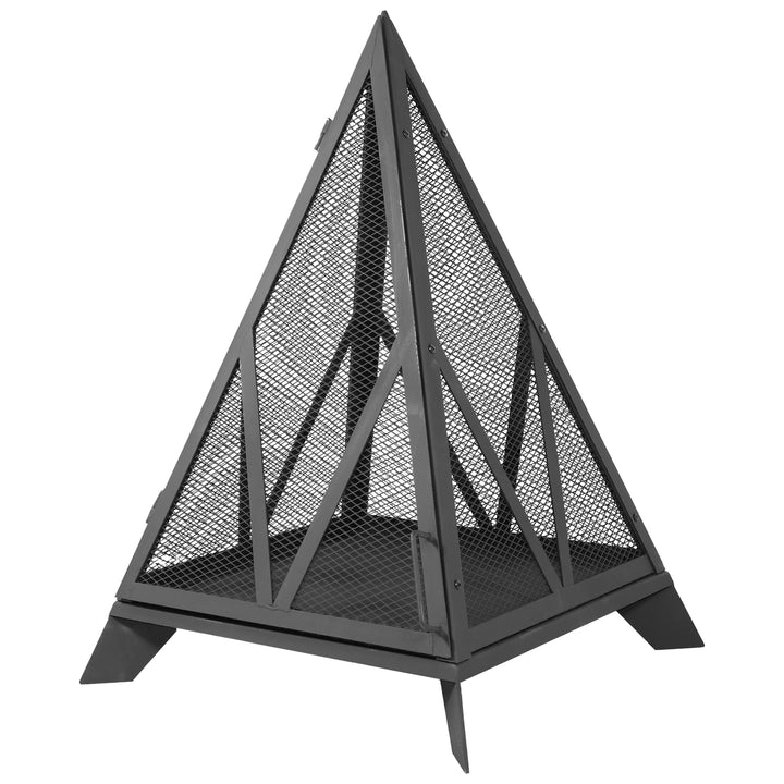 Sunnydaze Majestic Pyramid Heavy-Duty Steel Outdoor Fire Pit Image 8