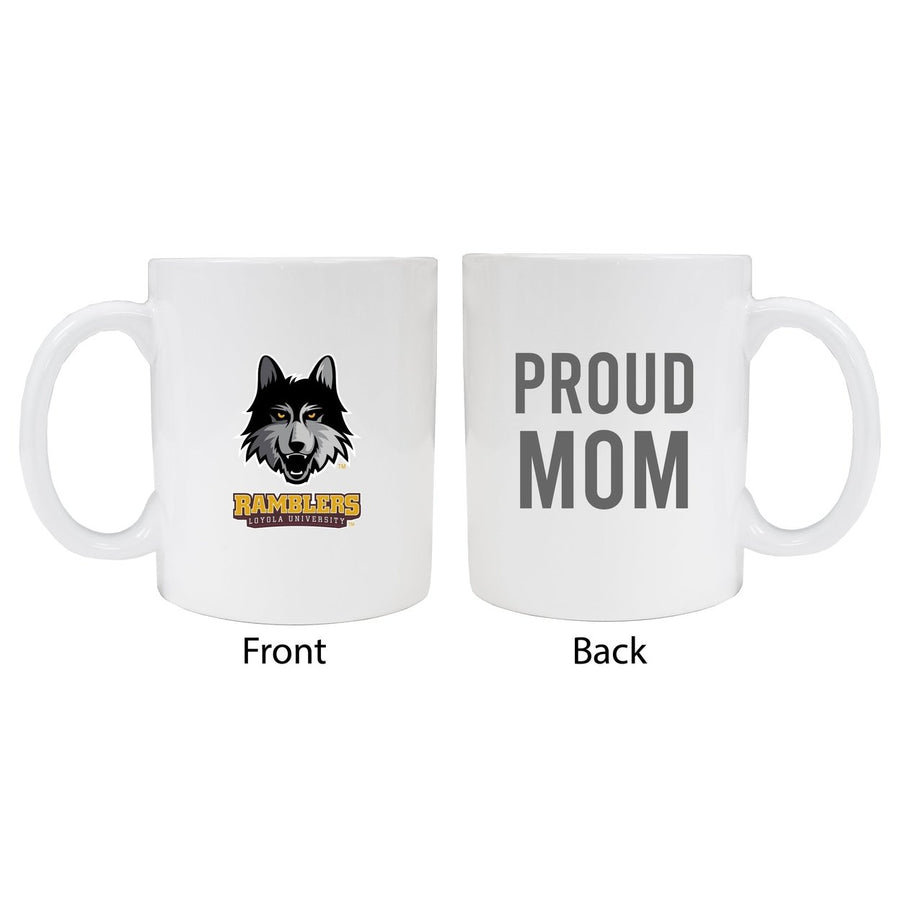 Loyola University Ramblers Proud Mom Ceramic Coffee Mug - White Image 1