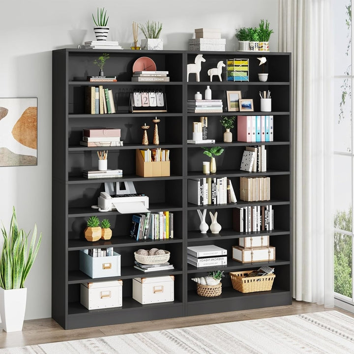 Tribesigns 70.86" Tall Bookcase Modern 9 Tier Freestanding Shelf White Storage Image 1