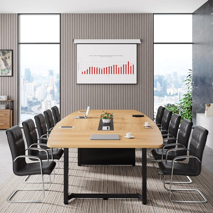 Tribesigns 8FT Conference Table Modern Rectangular Meeting Table Large Office Space Image 3