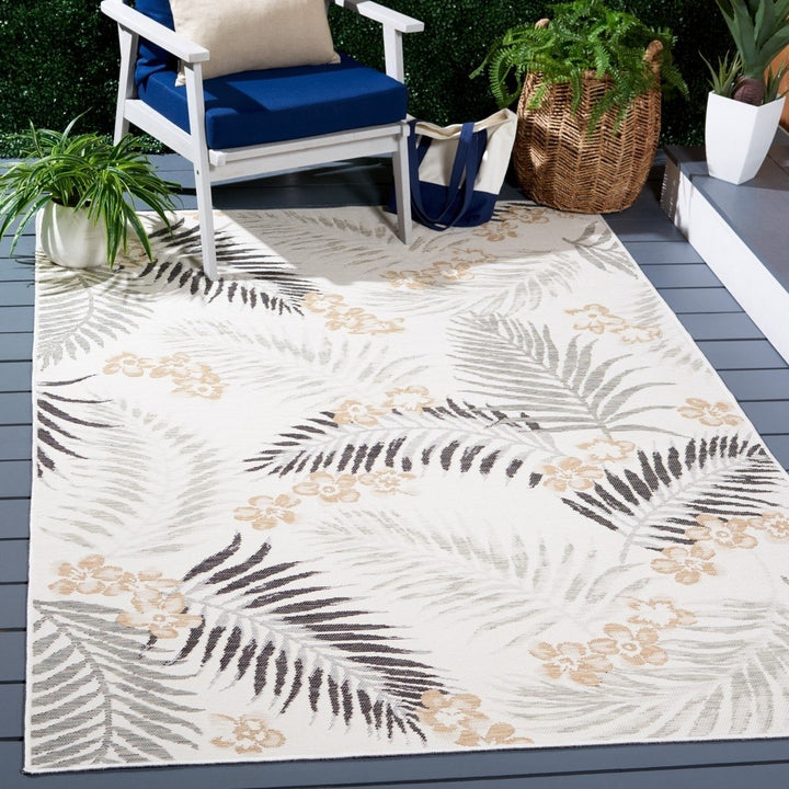 SAFAVIEH SUN675B Sunrise Ivory / Grey Black Image 1