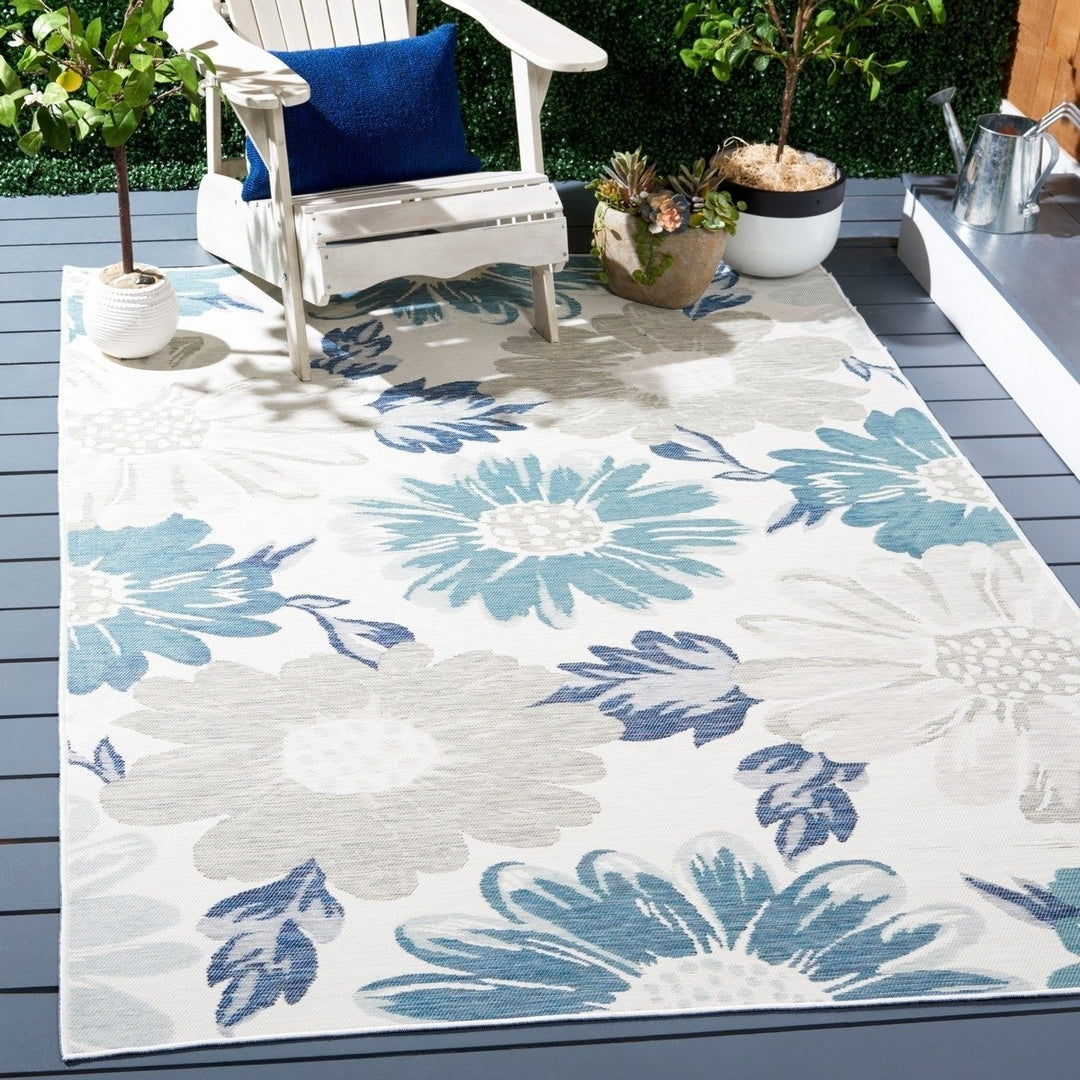 SAFAVIEH SUN689B Sunrise Ivory / Blue Grey Image 2