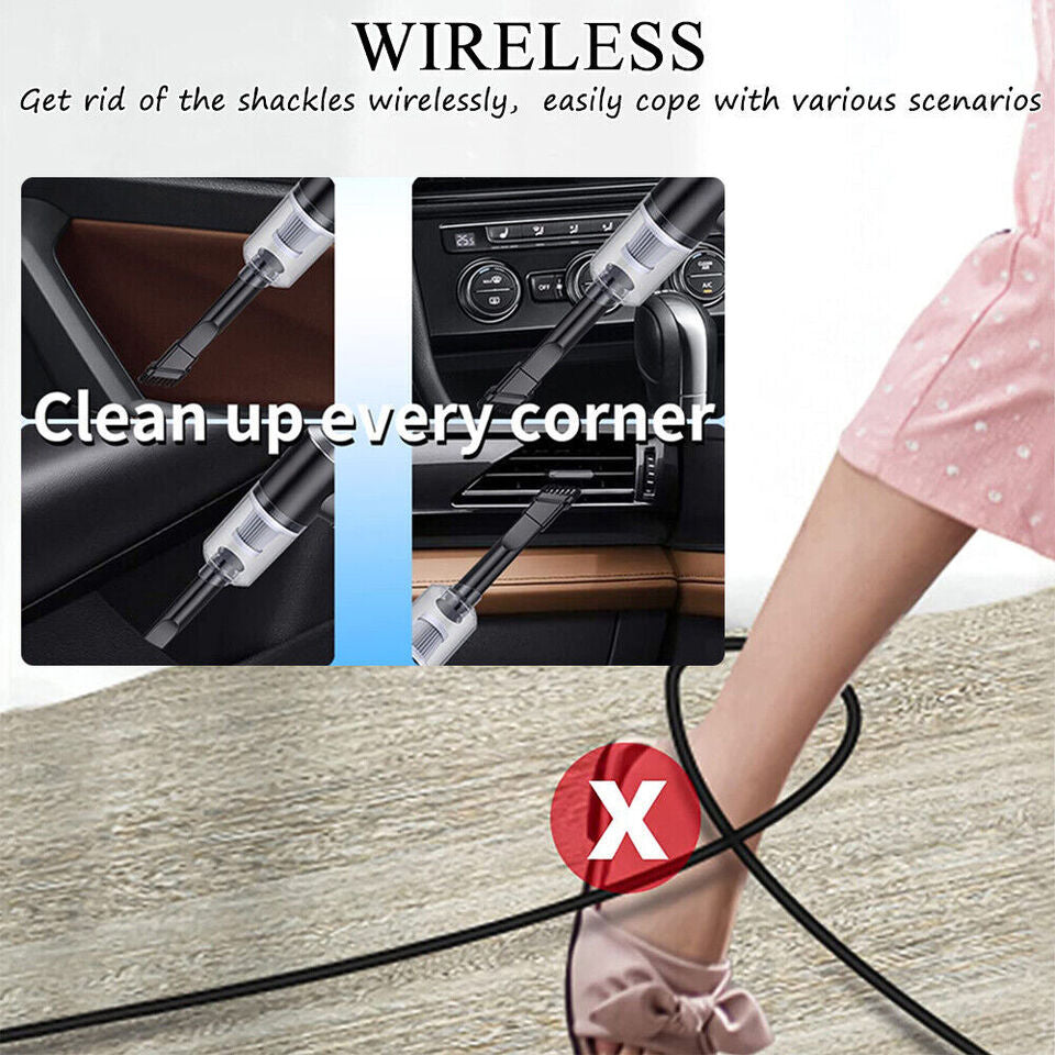 3 in 1 Upgrade Car Vacuum Cleaner Air Suction Wireless Handheld Rechargeable Image 7