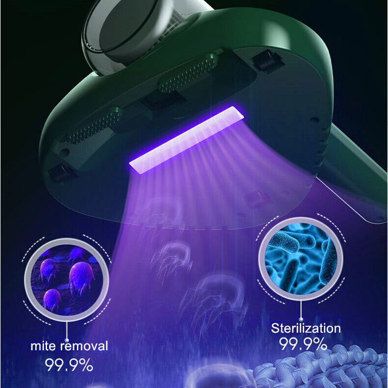 Handheld Wireless UVC Dust Mite Vacuum Remover Cleaner for Bedding Sofa Mattress Image 3