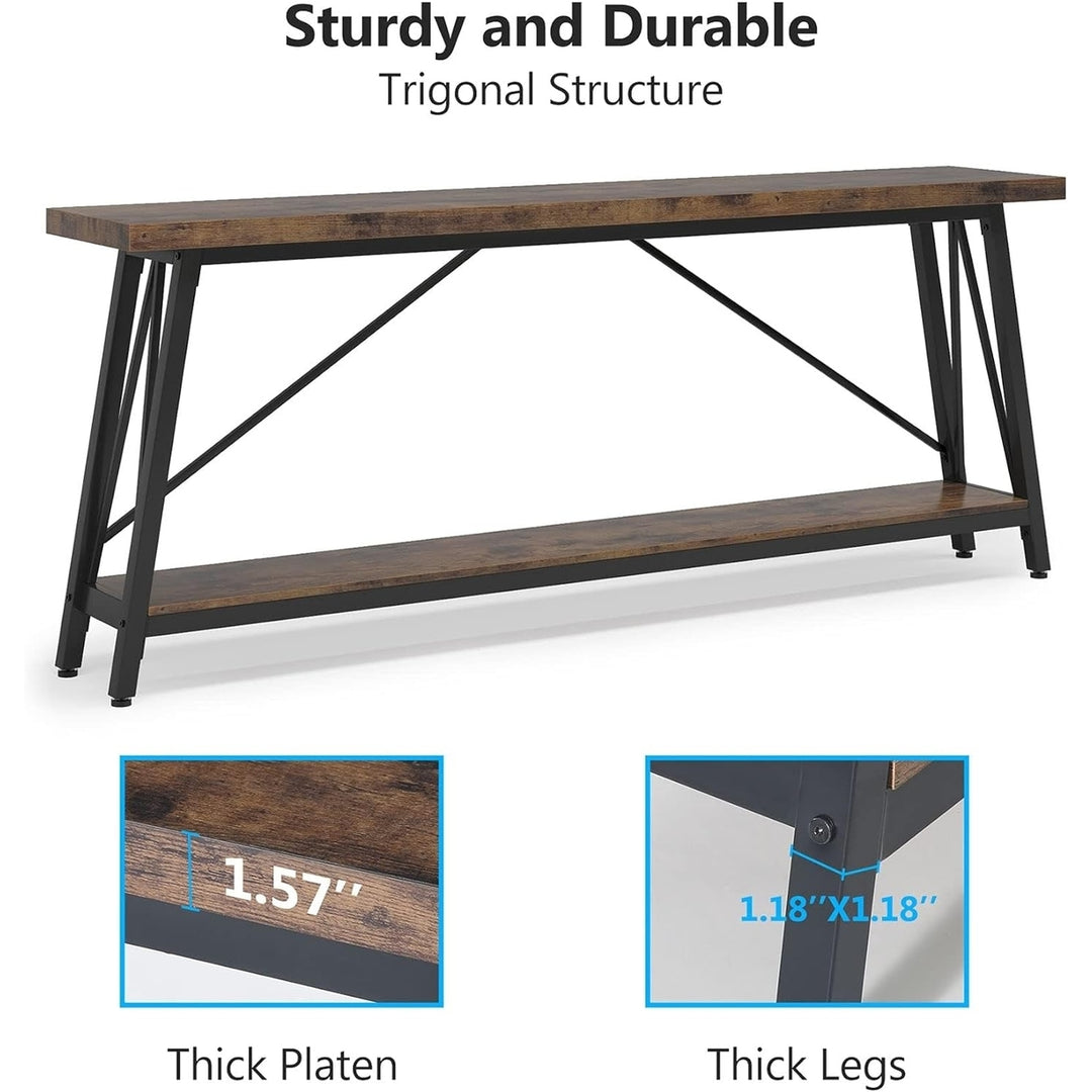 Tribesigns 70.9" Extra Long Sofa Table Behind Couch, Industrial Entry Console Table Image 3