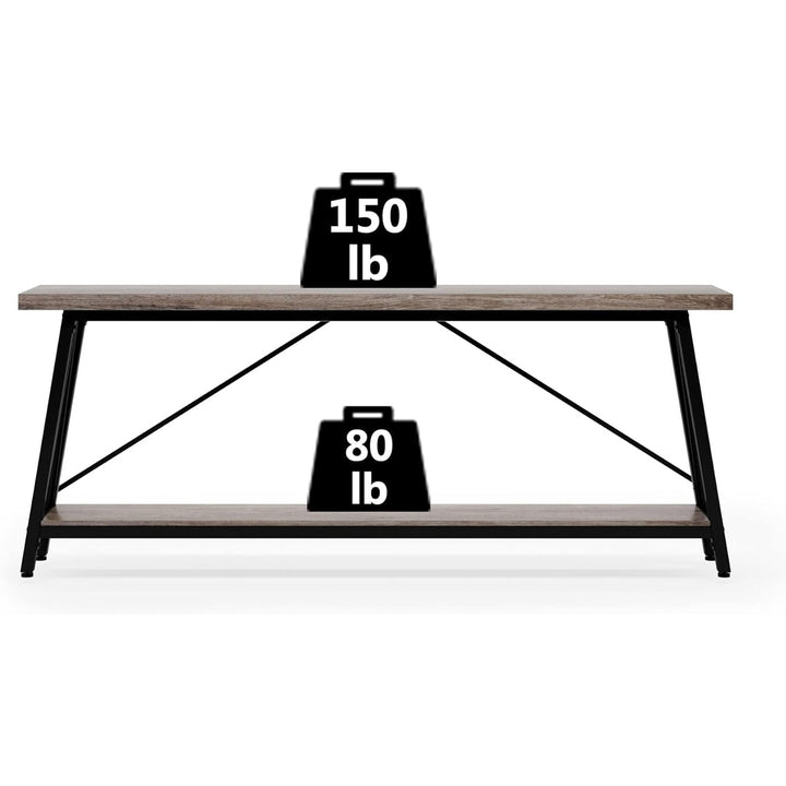 Tribesigns 70.9" Extra Long Sofa Table Behind Couch, Industrial Entry Console Table Image 10