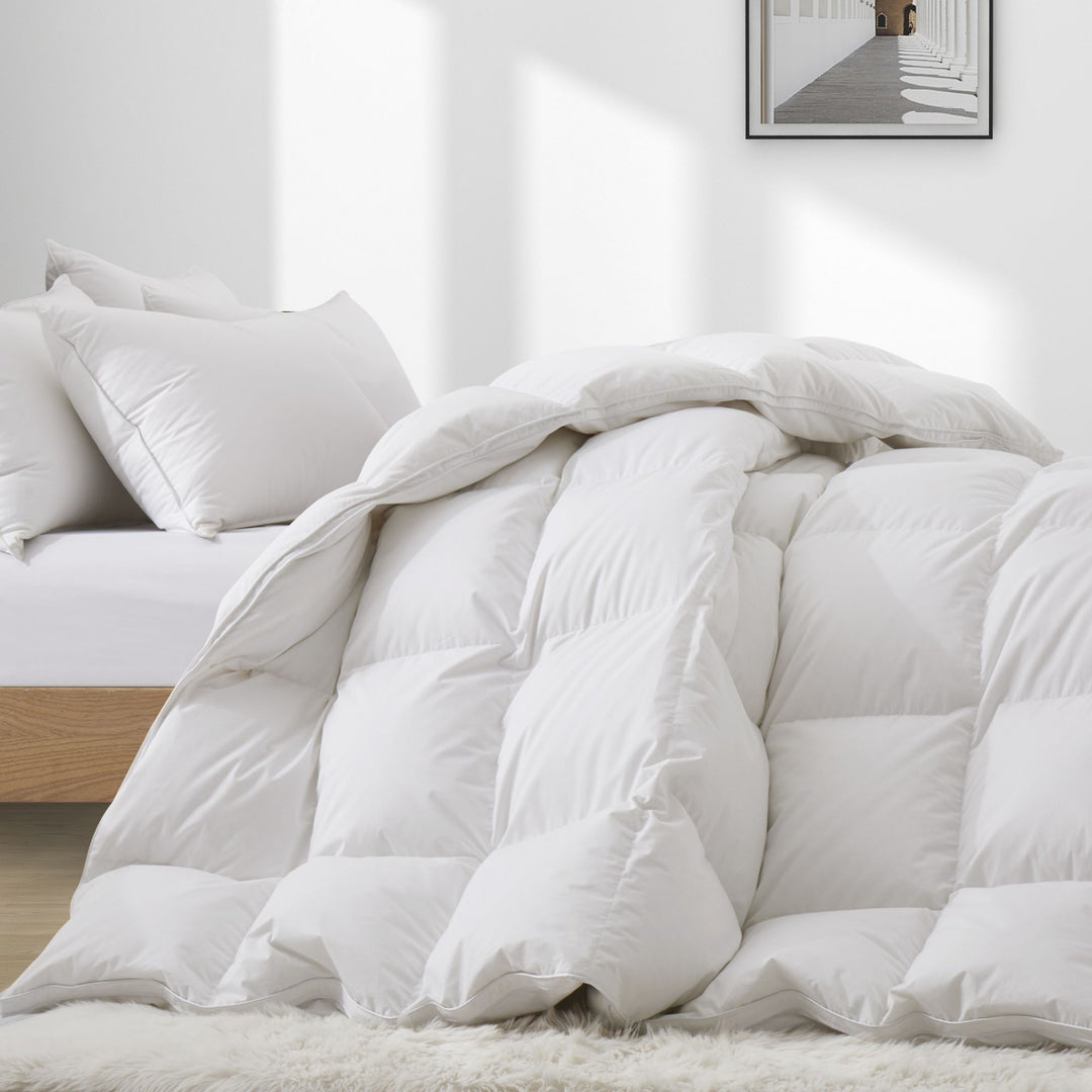 800 Fill Power European White Down Comforter-Heavy Weight Comforter for Cold Winter Image 3