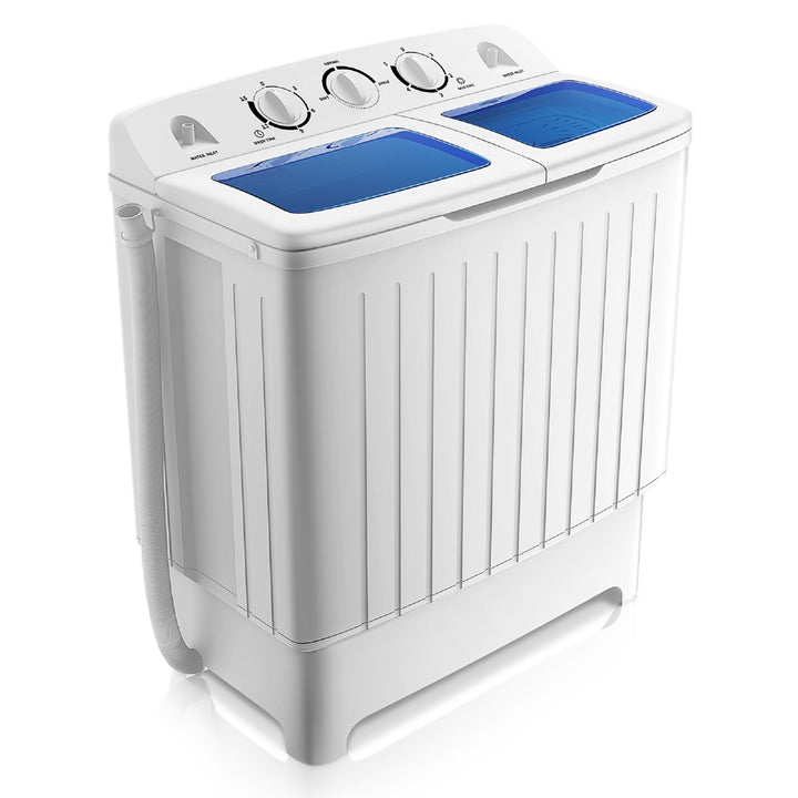 Portable Mini Compact Twin Tub 20lb Washing Machine Washer Spin Dryer Image 1