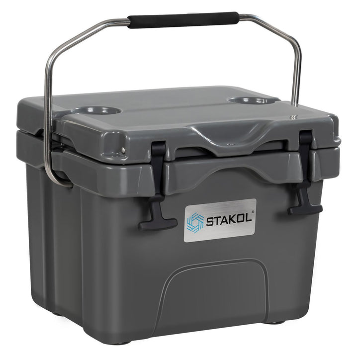 SKTAKOL 16 Quart Cooler Portable Ice Chest Leak-Proof 24 Cans Ice Boxfor Camping White/Blue/Grey/khaki Image 5