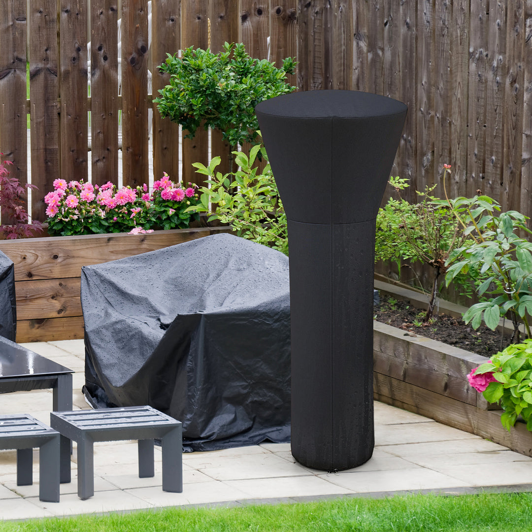 Costway Patio Standing Propane Heater Cover Waterproof W/Zipper and Bag Black/ Beige Image 3