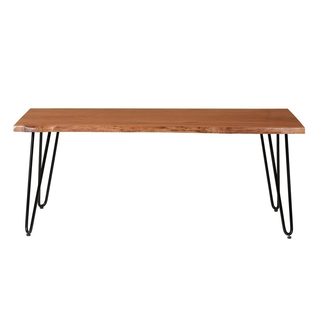 MangoLuxe Coffee Tables,46" Small Coffee Table,Modern Wood Coffee Table for Living Room, Office, Reception Room,Rust Image 3